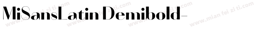 MiSansLatin Demibold字体转换